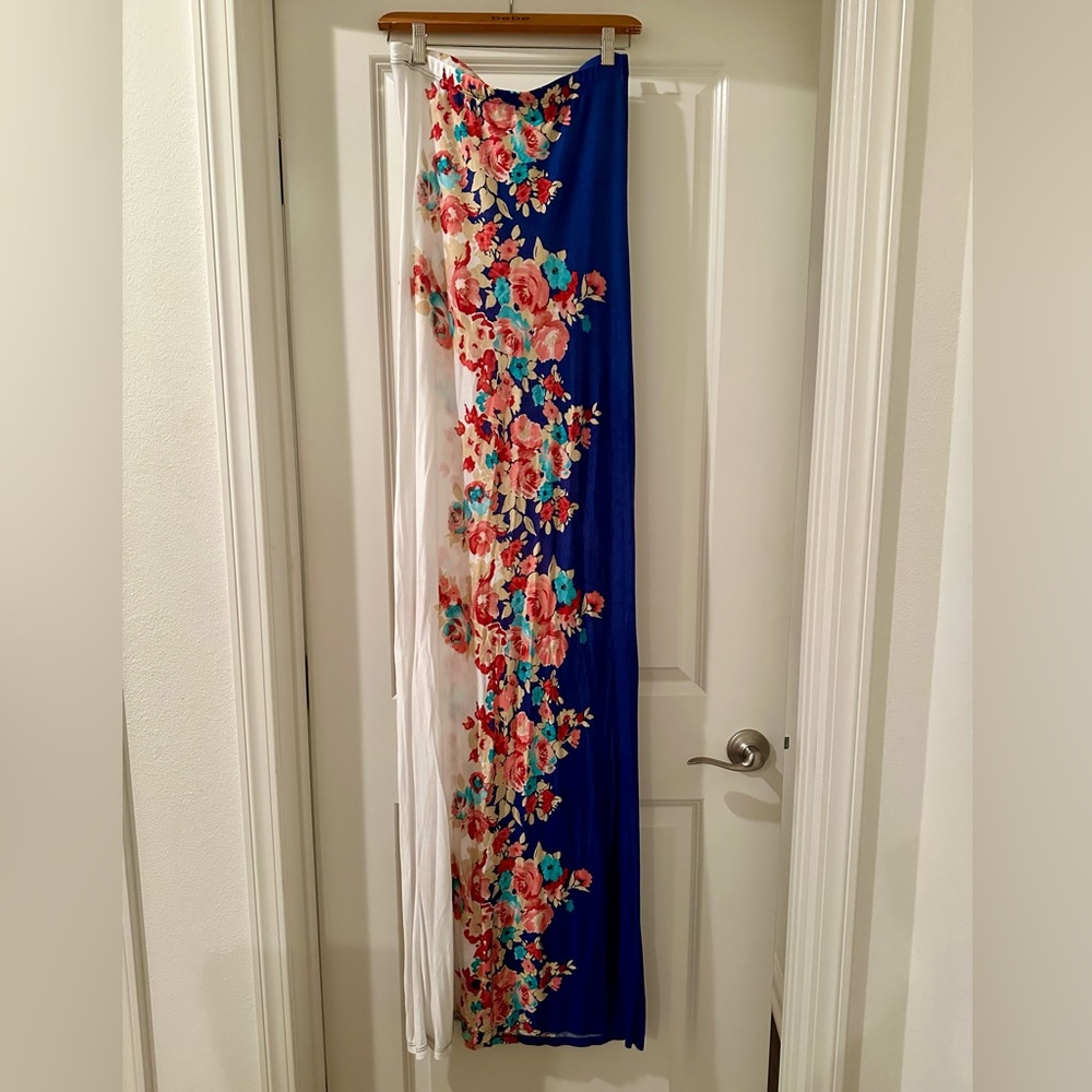 Long floral tube dress